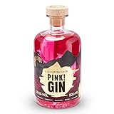 LiquorMacher Pink Gin 500 ml - fruchtig-frisch mit leckerer Grapefruit, Mandarinen, Wacholder & Beeren - verführerischer Genuss Made in Germany - Alkohol 38,5 Vol.-% - Premium Pink Gin
