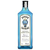 Bombay Sapphire Distilled Premium London Dry Gin, per Dampfinfusion hergestellt mit 10 erlesenen exotischen Botanicals, ideal für die Hausbar und als Geschenk ab 18, 40 Vol-%, 100 cl/1L