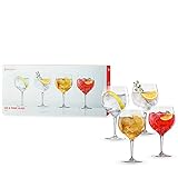 Spiegelau 4-teiliges Gin Tonic-Gläser-Set, Cocktailgläser, Kristallglas, 360 ml, Special Glasses, 4390179, Klar