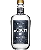 August Gin | Hochwertiger London Dry Gin aus Bayern | Höchste Qualität durch 3-fache Destillation | Made in Germany | Verfeinert mit Zirbenkiefer | Ideal als Geschenk | 43% Vol, 70cl