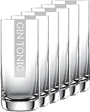 Miriquidi Gin Tonic Gläser 6er Set Serie COOLGLAS Gin-Tonic | 0,33l Schott Glas | Spülmaschinenfest durch Lasergravur| Gläser für Gin-Tonic 6 Stück