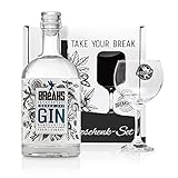 Breaks PREMIUM DRY Gin I London Dry Gin mit Lavendel & frischen Zitronen I Geschmack: Mild mit fruchtiger Note I Geschenk Set mit Glas und 0,5 L Gin I Exklusiver Gin – Handgemacht in Deutschland