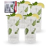 Spiegelau Longdrinkgläser 4er Set, 350 ml, Perfect Serve, 4500179, Cocktailgläser aus Kristallglas, Trinkgläser spülmaschinenfest